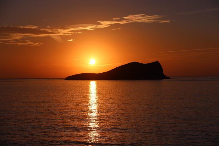 puesta de sol, ibiza, mediterráneo
